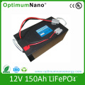 Paquete de batería LiFePO4 para sistema solar 12V 150ah